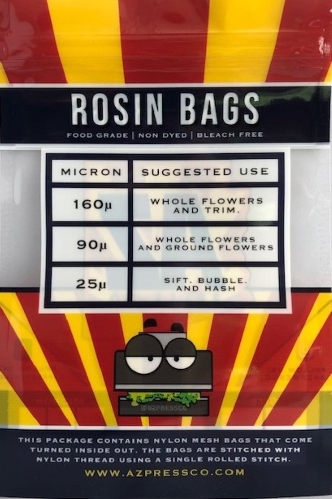 90 micron press bags