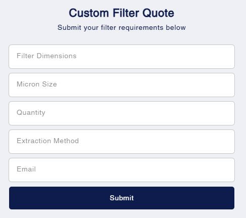 extraction filter quote