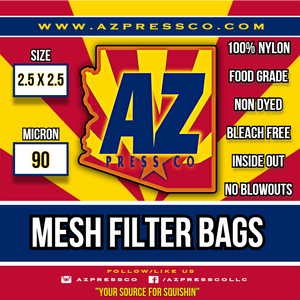 90u - 2.5 x 2.5 Mesh Filter Bags